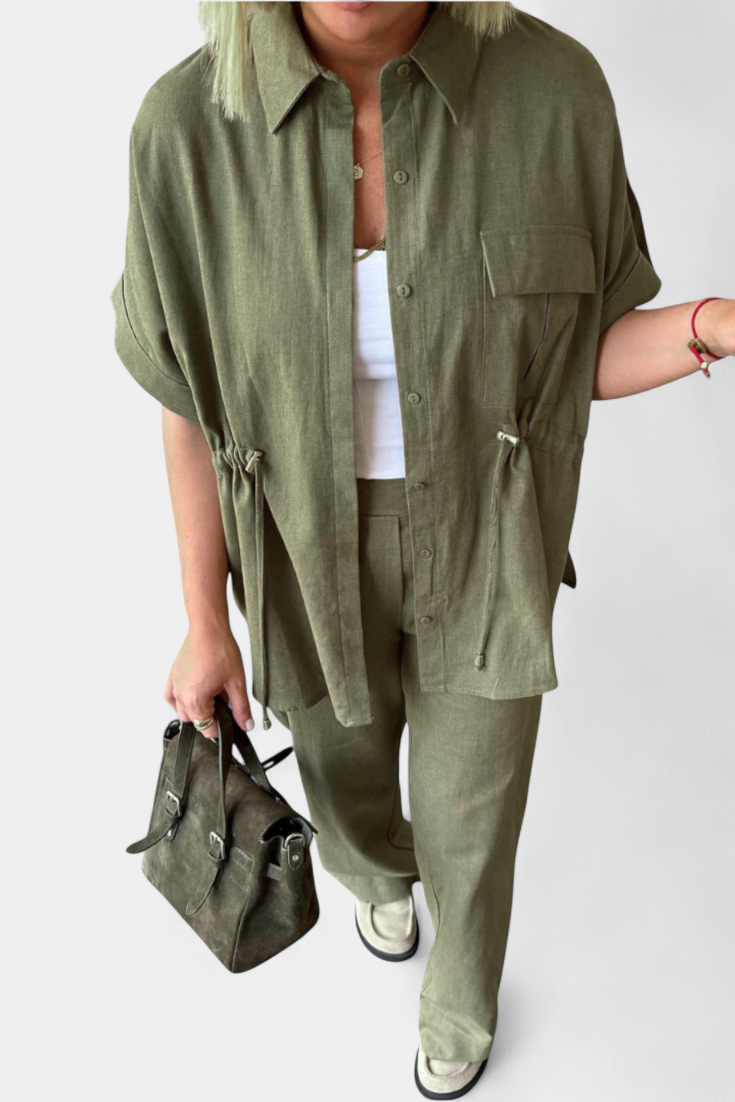 Ana - Uvolněné Košile a Kalhoty z Bavlny a Lnu