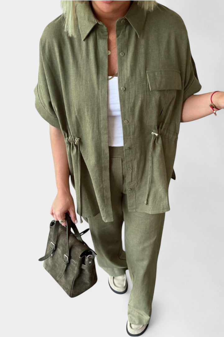 Ana - Uvolněné Košile a Kalhoty z Bavlny a Lnu