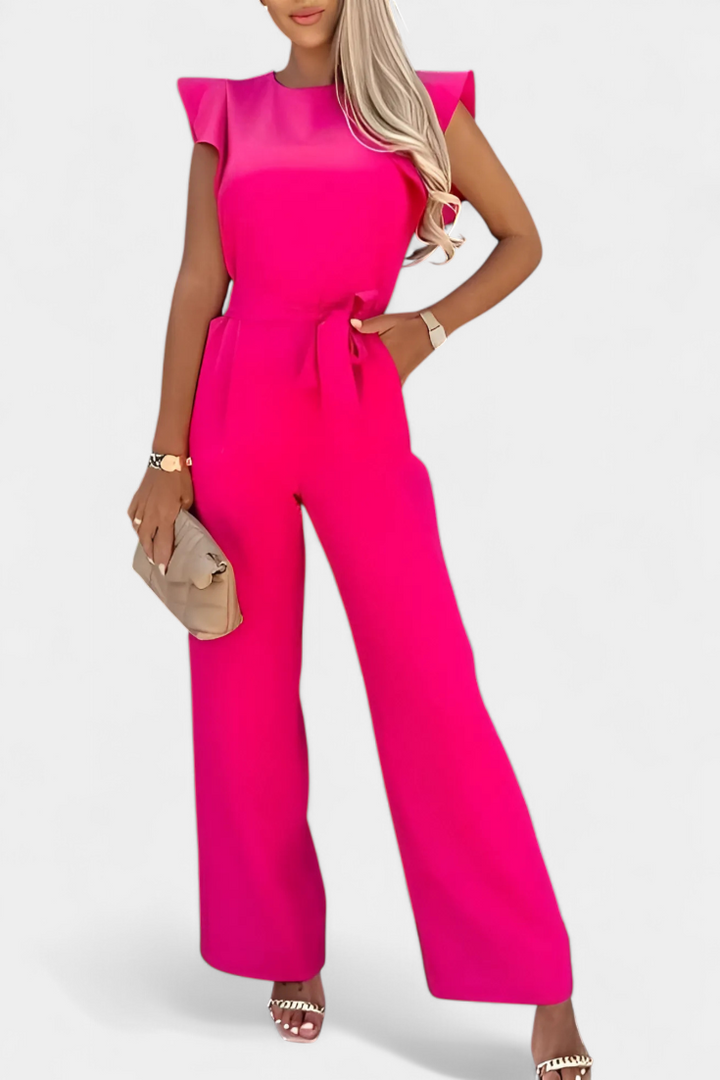 Shalonda | Elegantní kombinéza bez rukávů s páskem