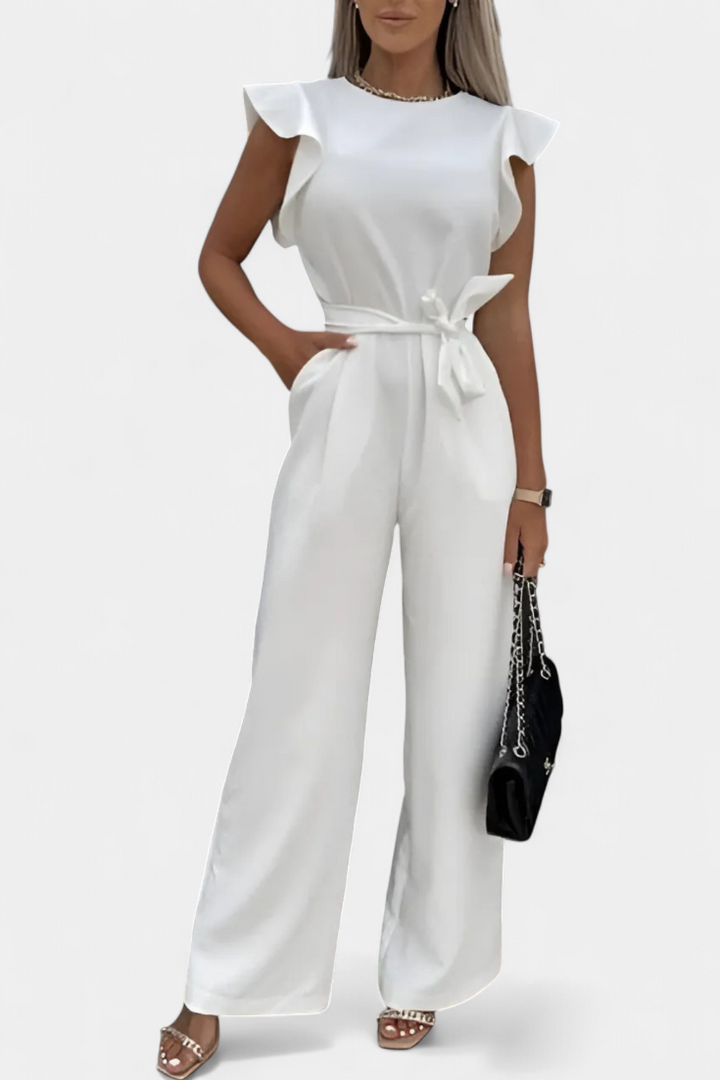 Shalonda | Elegantní kombinéza bez rukávů s páskem