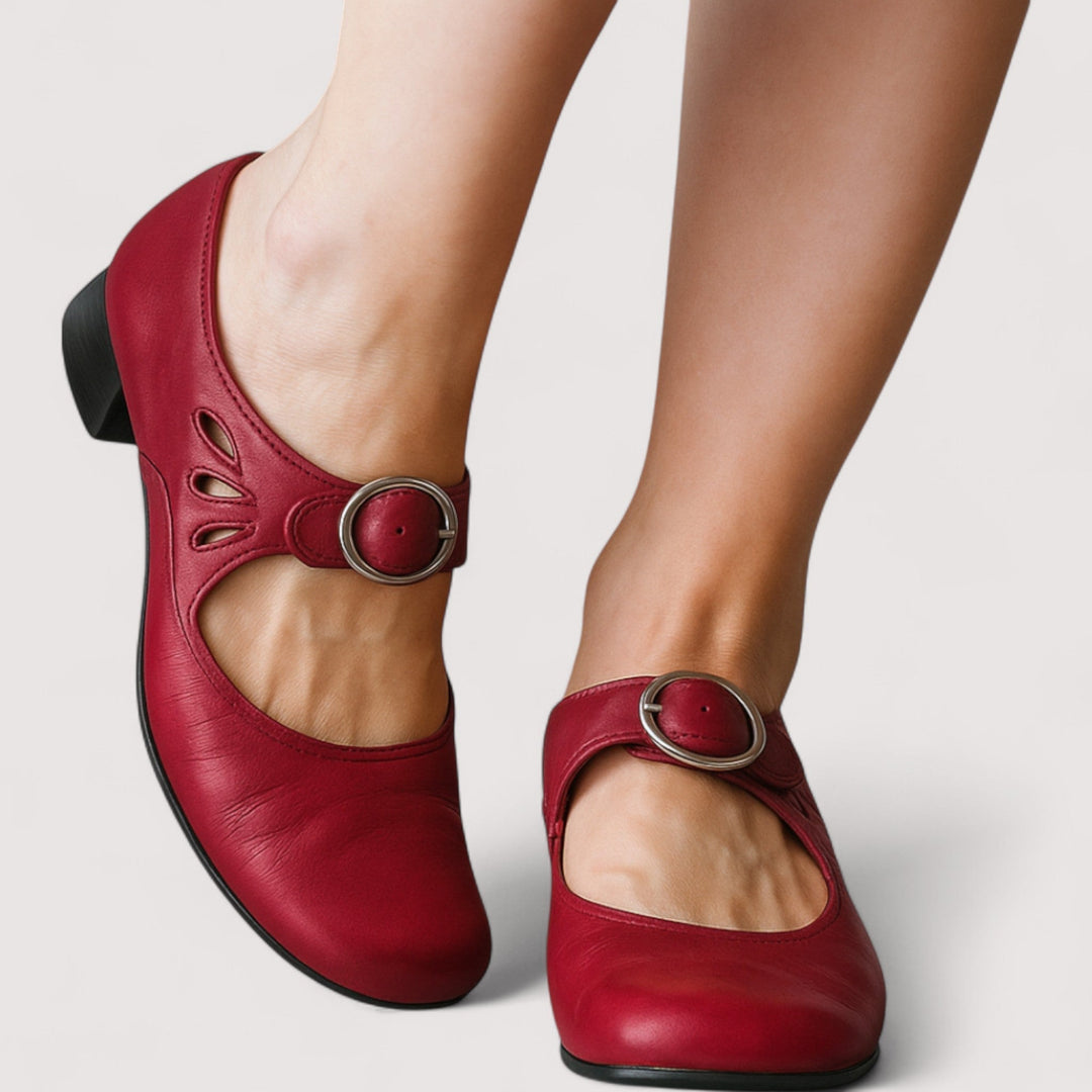 Clara - Elegantní syntetická kůže vysoké podpatky