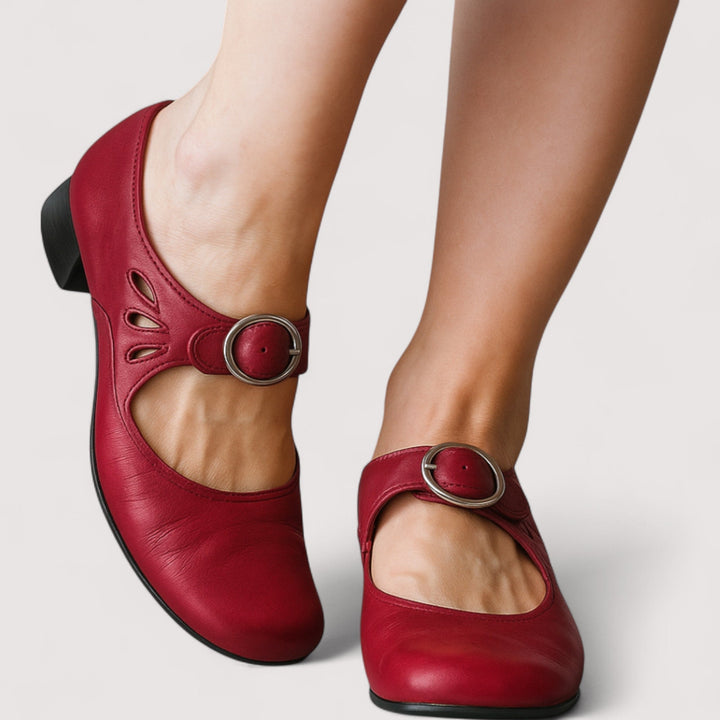 Clara - Elegantní syntetická kůže vysoké podpatky