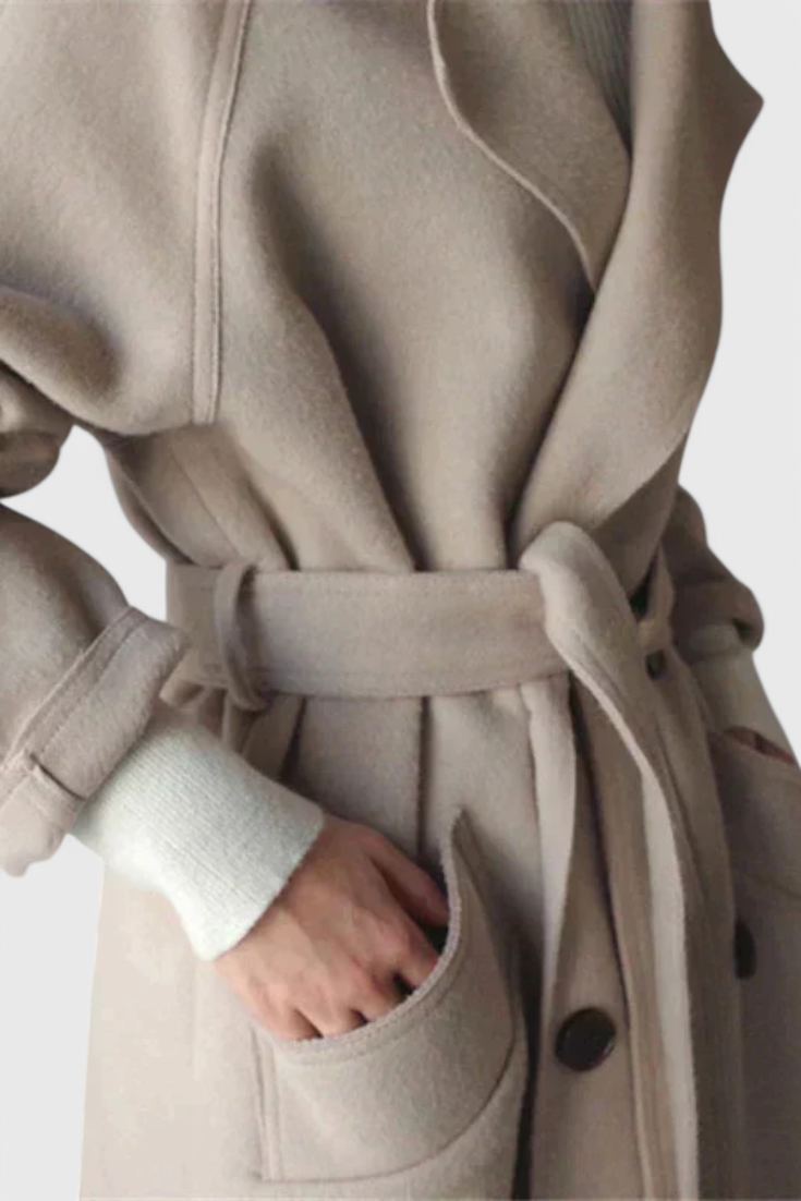 Clara - Dlouhý Vlněný Kabát