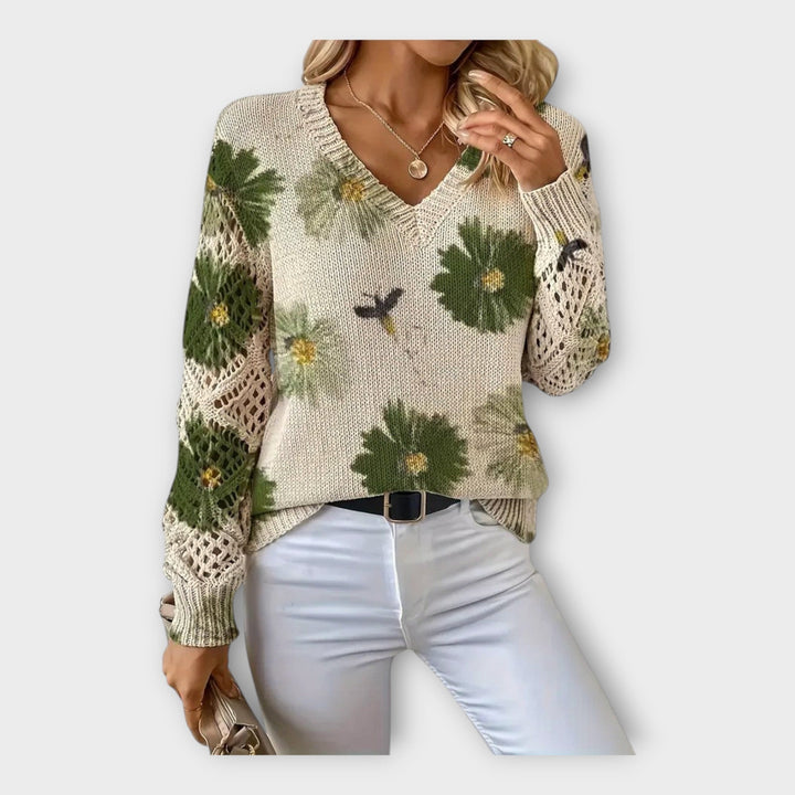 Džempr s krajkovými detaily