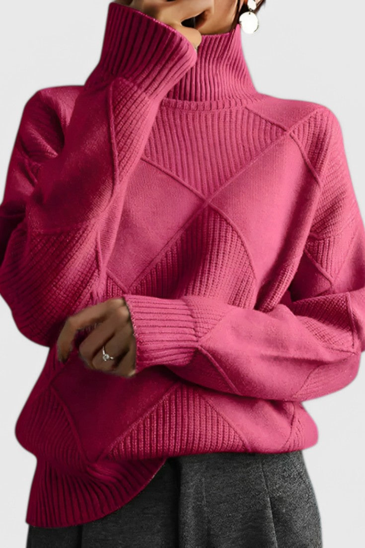 Jasmine | Kašmírový vysoký límec svetr