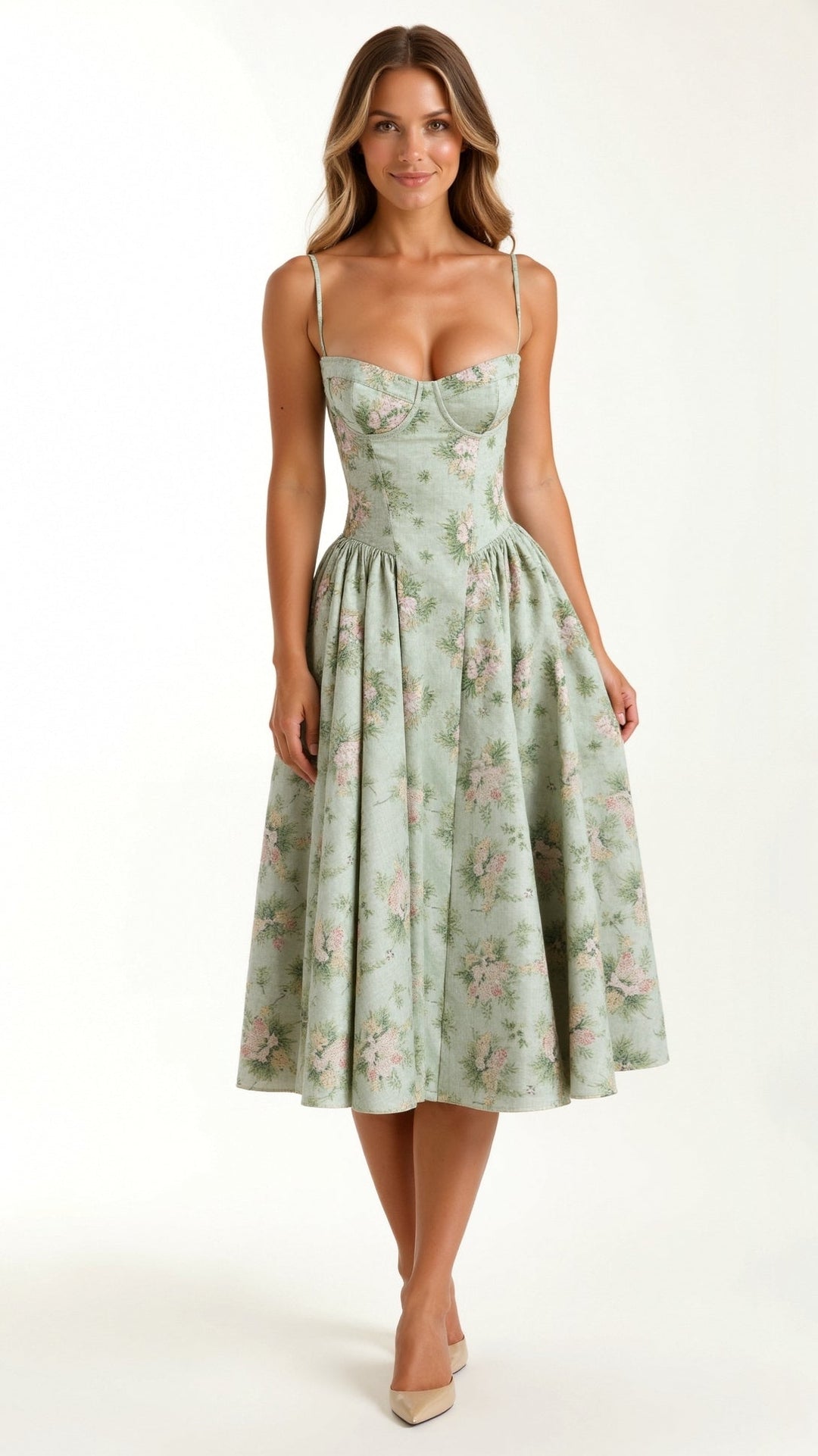 Odette Elegancia | Midi šaty se strukturovaným korzetem