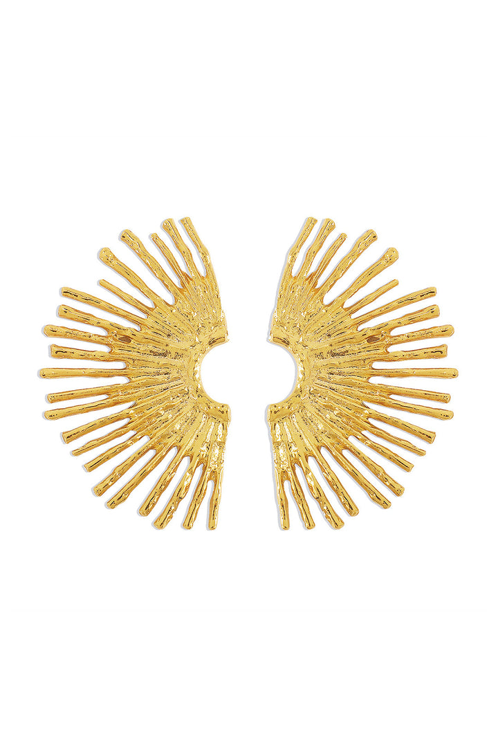 Kovové náušnice s vlnitým okrajem