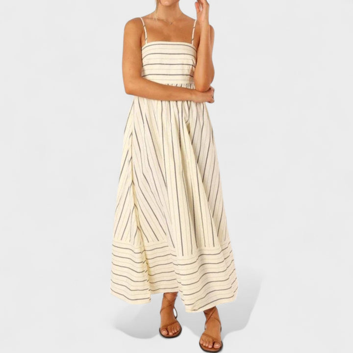 Isabel - Dlouhé šaty s pruhy