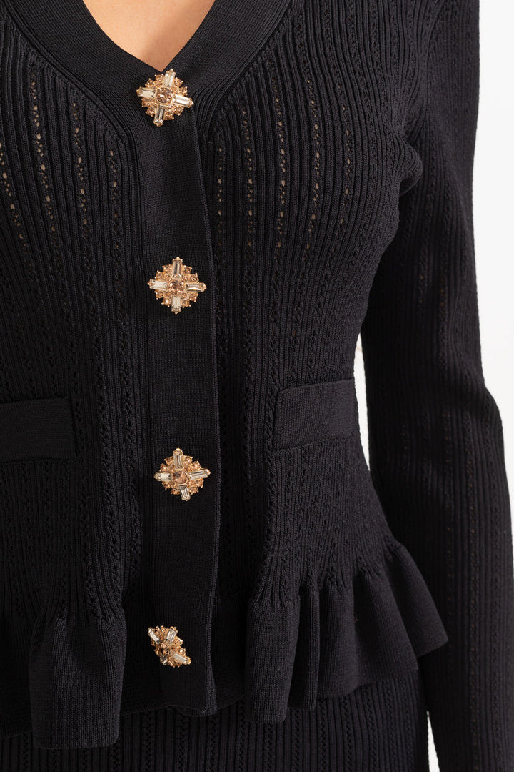 Prudence | Sada pletených midi šatů s knoflíky