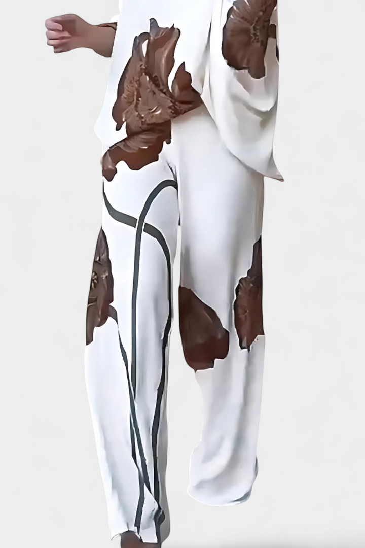 Sybella | Sada květinového kompletu s odhalenými rameny a rovnými kalhotami