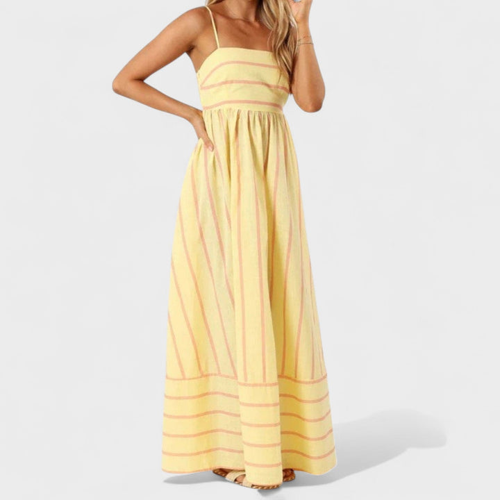 Isabel - Dlouhé šaty s pruhy