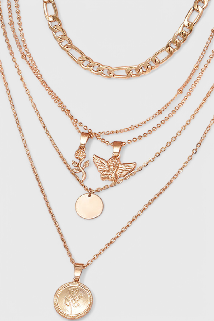 Růžový a Andělský Náhrdelník