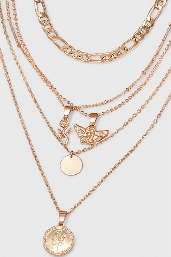 Růžový a Andělský Náhrdelník