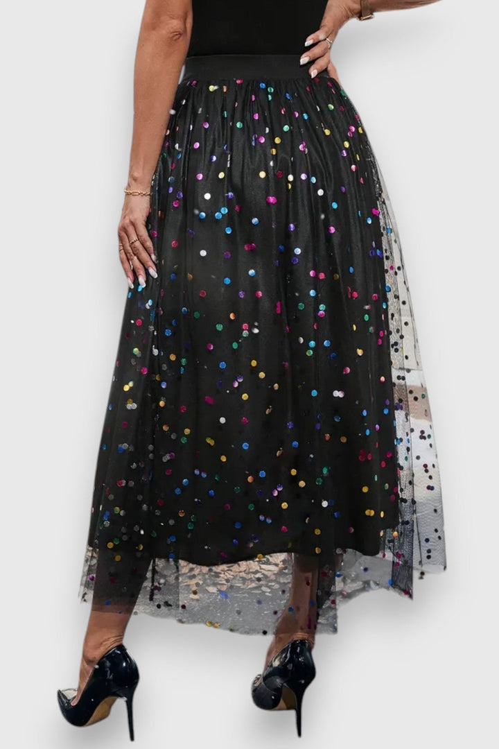 Claire | Barevná Puntíkovaná Sukně