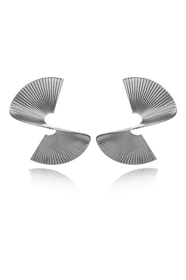 Metalové Plisované Náušnice