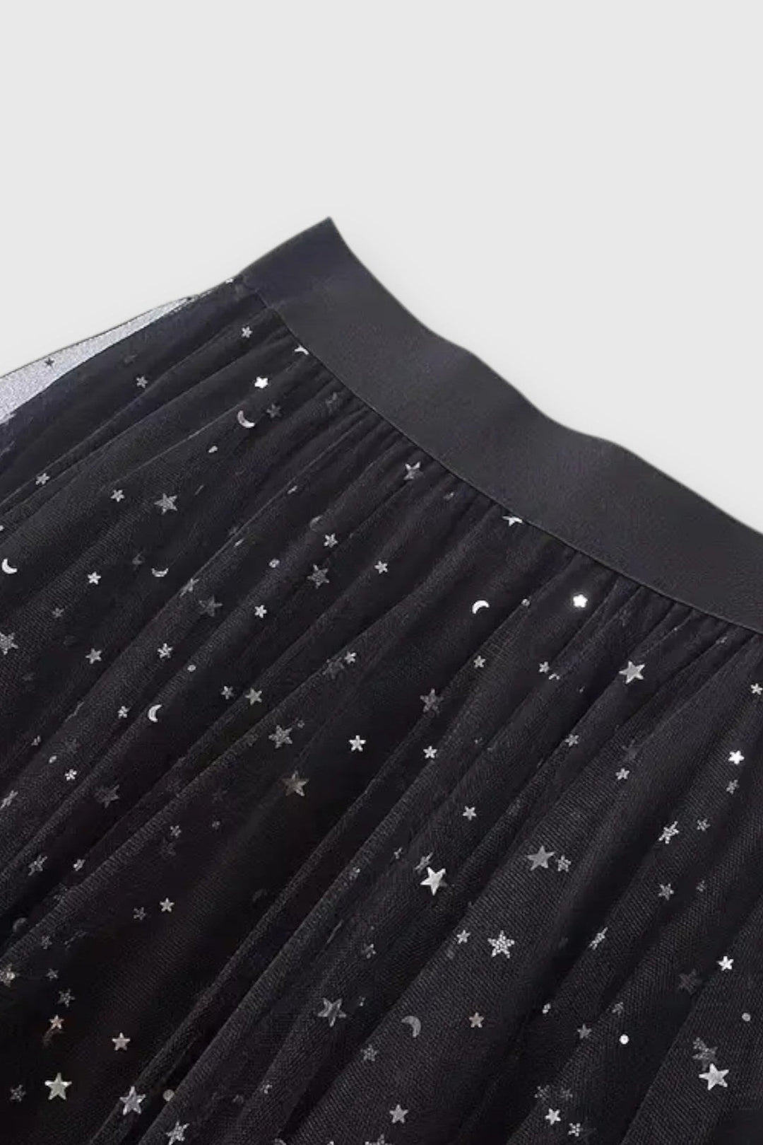 Colette | Alba sukně | Lesklé perličky s frézovaným lemem a vysokým pasem