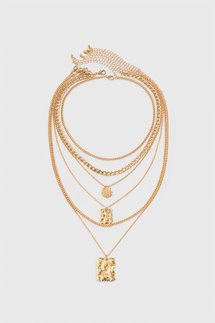 Geometrický kovový náhrdelník