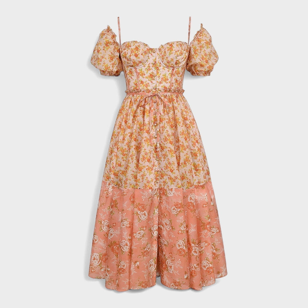 Valentina Květinové Šaty Korálové