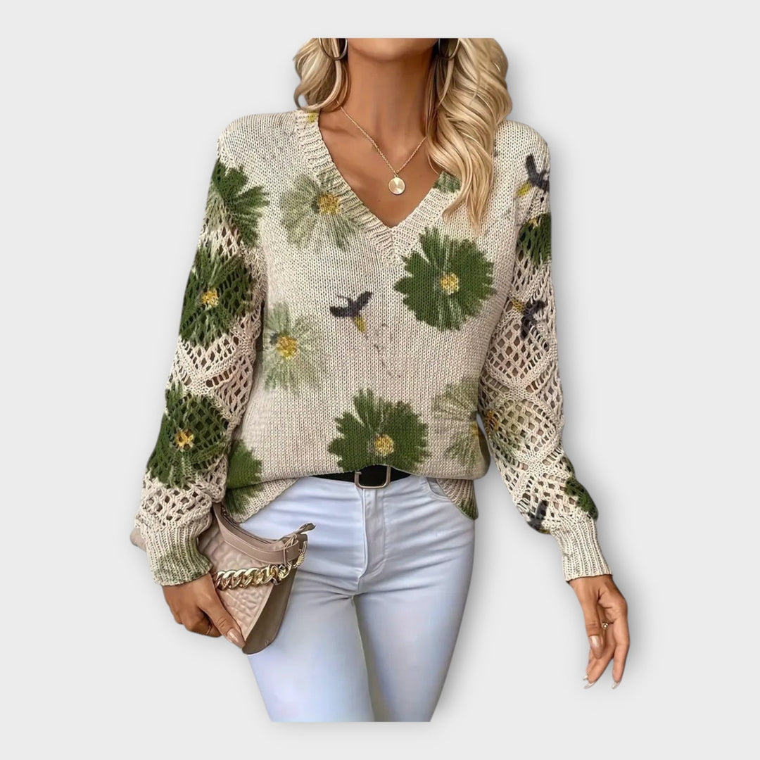 Džempr s krajkovými detaily