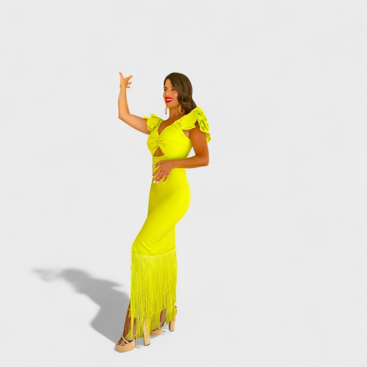 Lucía | Neonová flamenková šaty