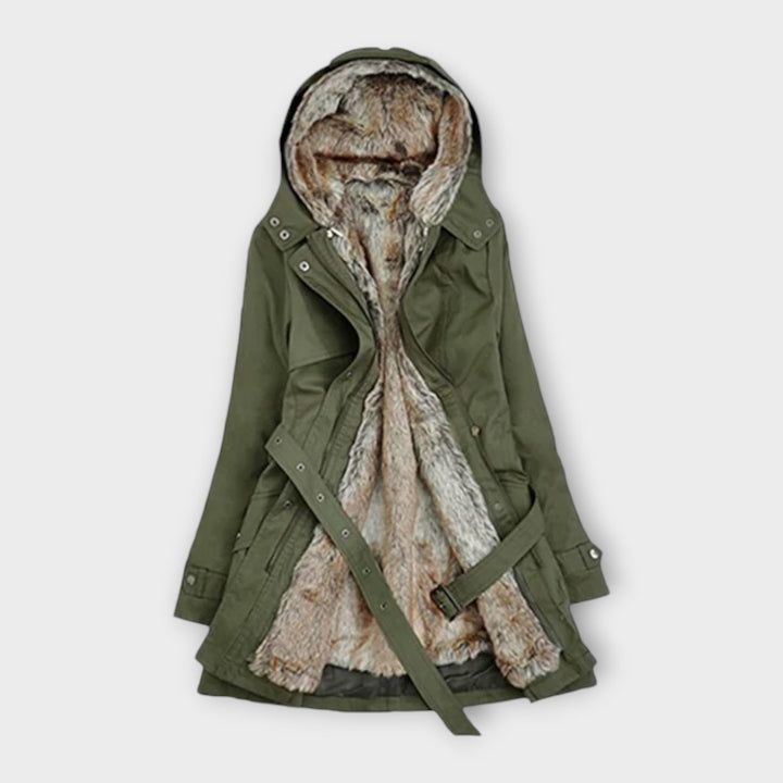 Mikash | Vlněný kabát s květinovou podšívkou