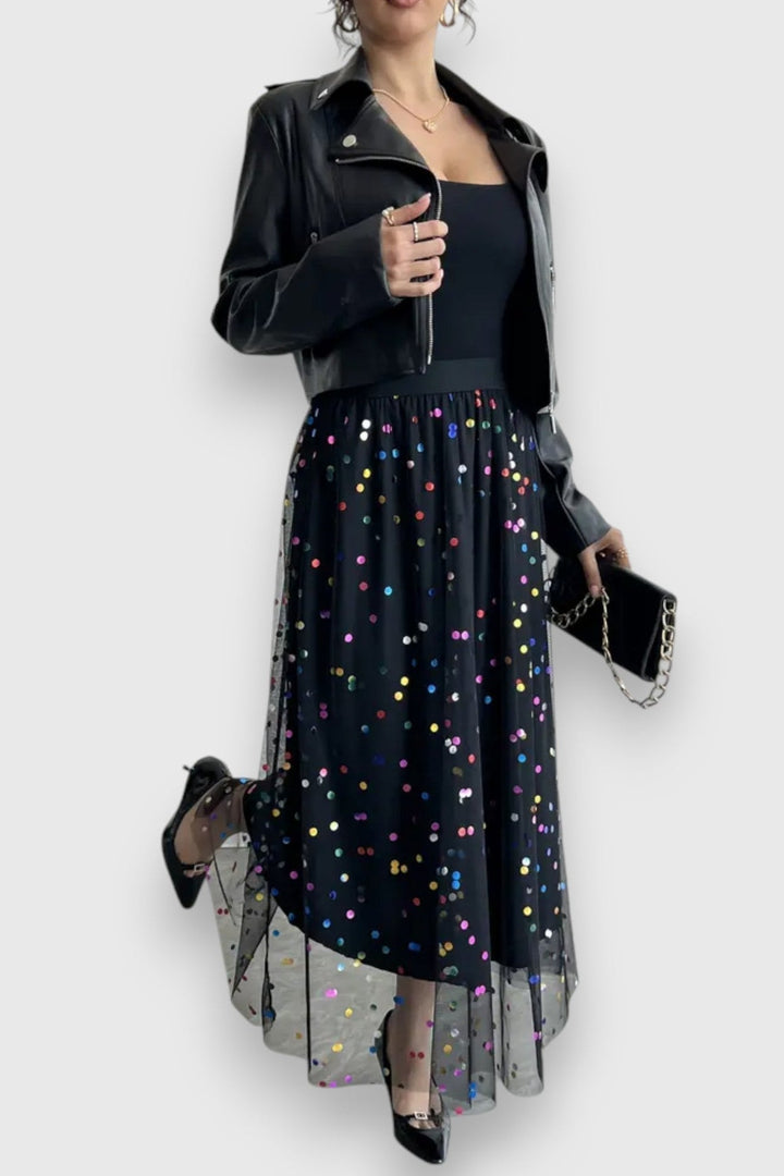 Claire | Barevná Puntíkovaná Sukně