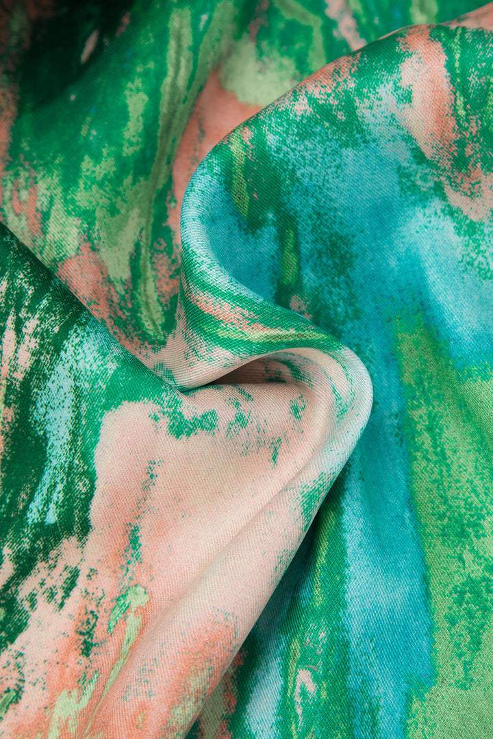 Inna | Kalhoty s vysokým pasem a mramorovým vzorem