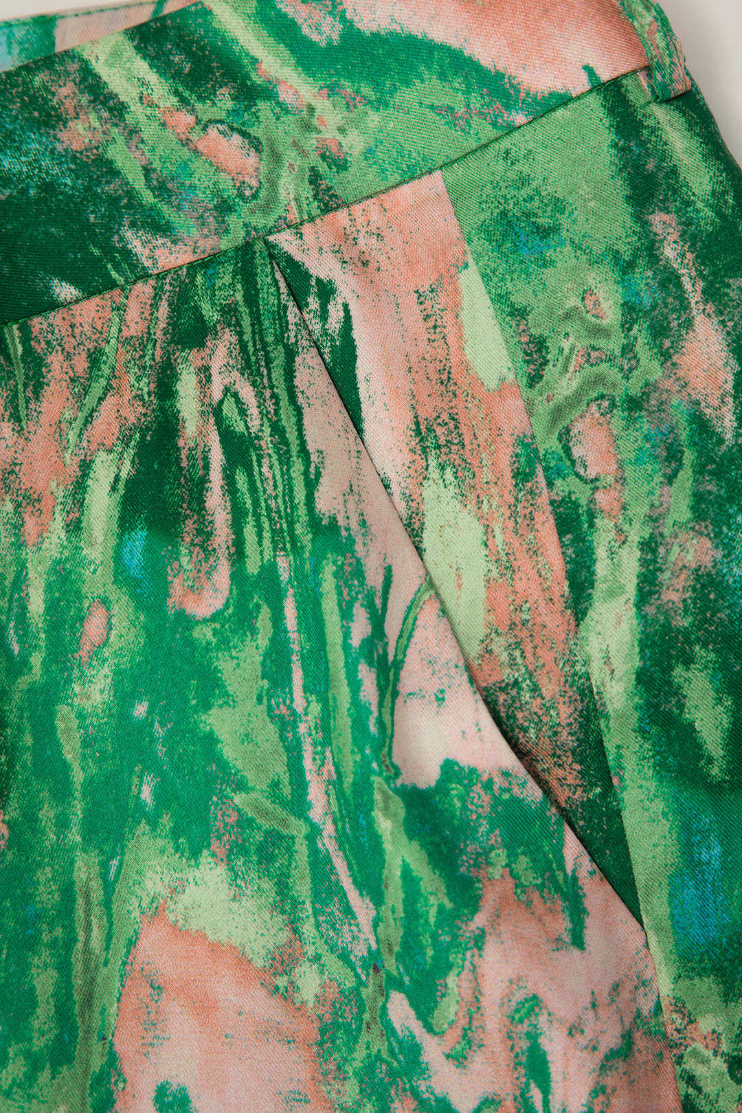 Inna | Kalhoty s vysokým pasem a mramorovým vzorem