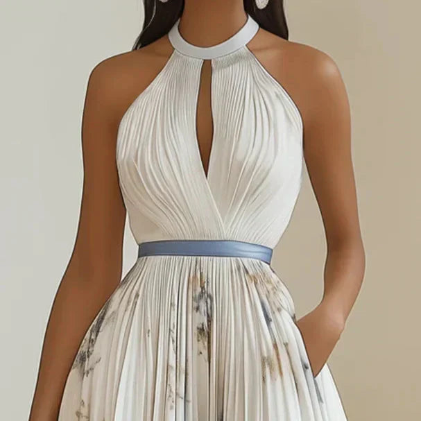 Jessie | Elegantní Květinová Sukně na Ceremonii v Modré a Bílé Barvě