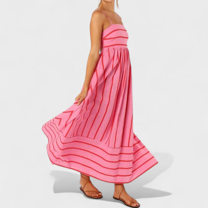 Isabel - Dlouhé šaty s pruhy