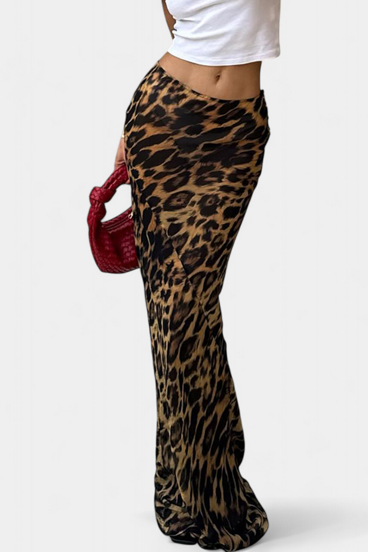 Elena | Maxi Slim sukně s leopardím vzorem