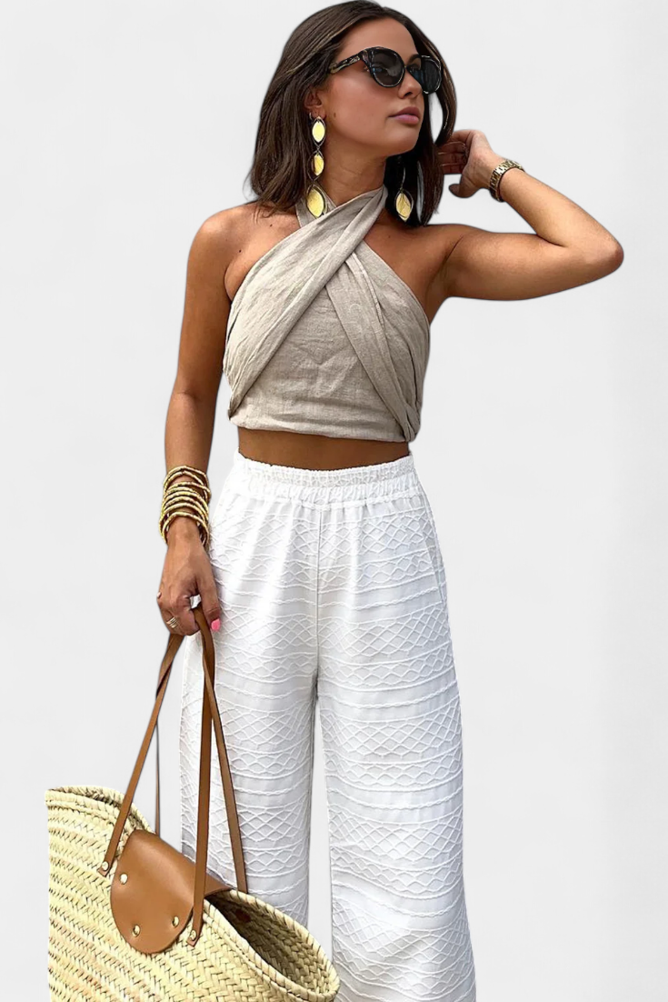 Karmena | Top Krustots bez Muguras s Mezglem a Haltera Stylu