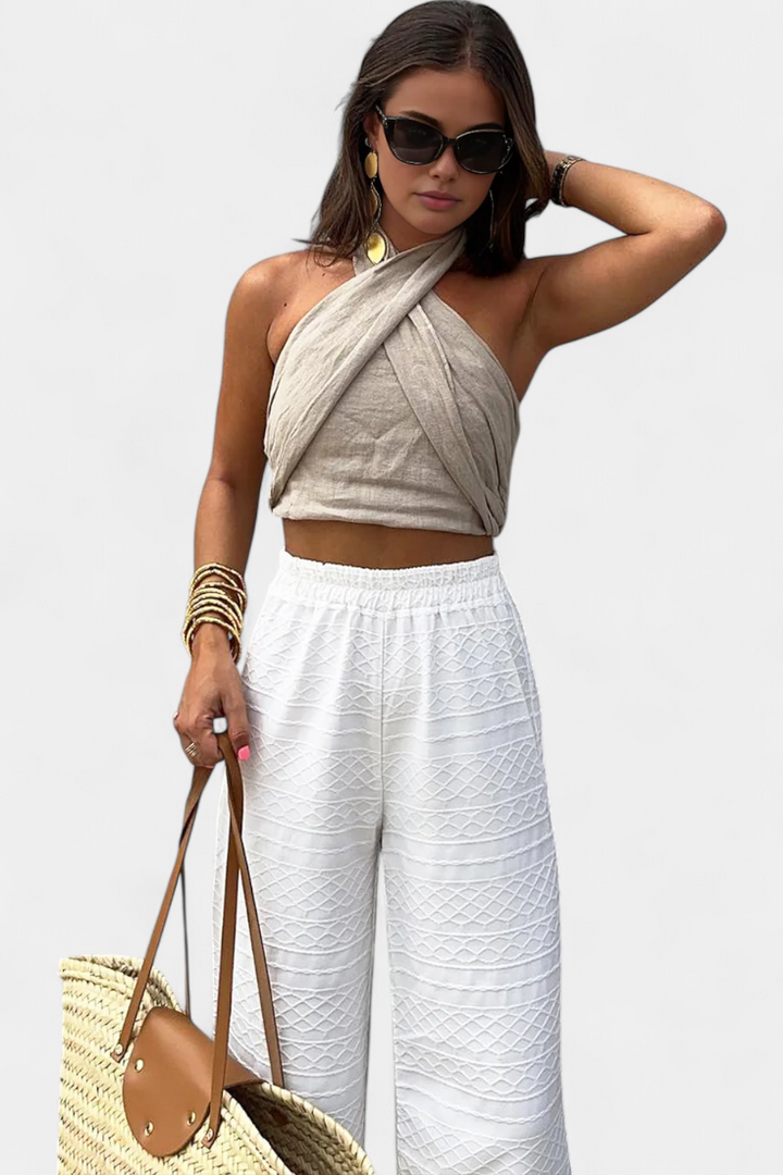 Karmena | Top Krustots bez Muguras s Mezglem a Haltera Stylu