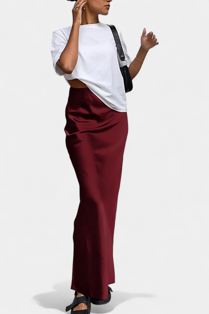 Fable | Maxi utilitární sukně s hladkým designem a vytříbeným stylem