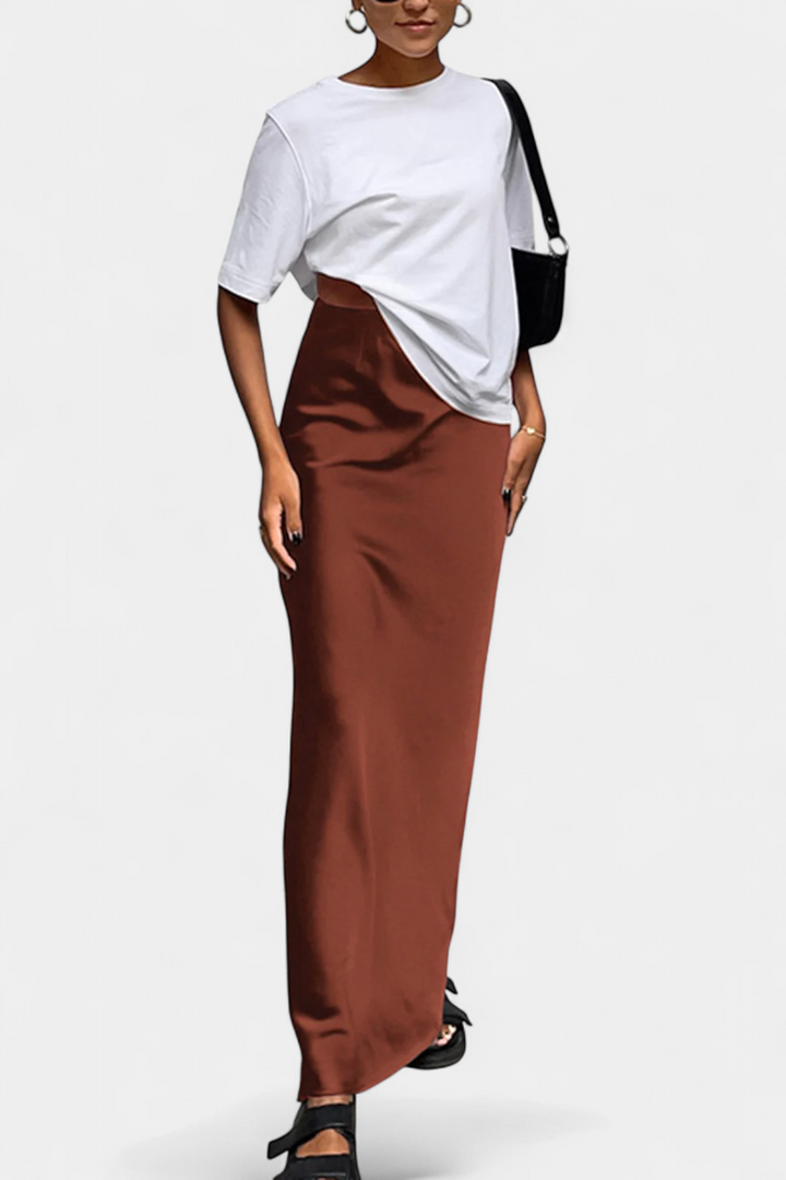 Fable | Maxi utilitární sukně s hladkým designem a vytříbeným stylem