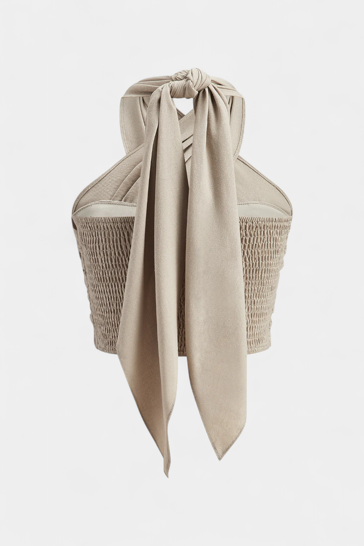 Karmena | Top Krustots bez Muguras s Mezglem a Haltera Stylu