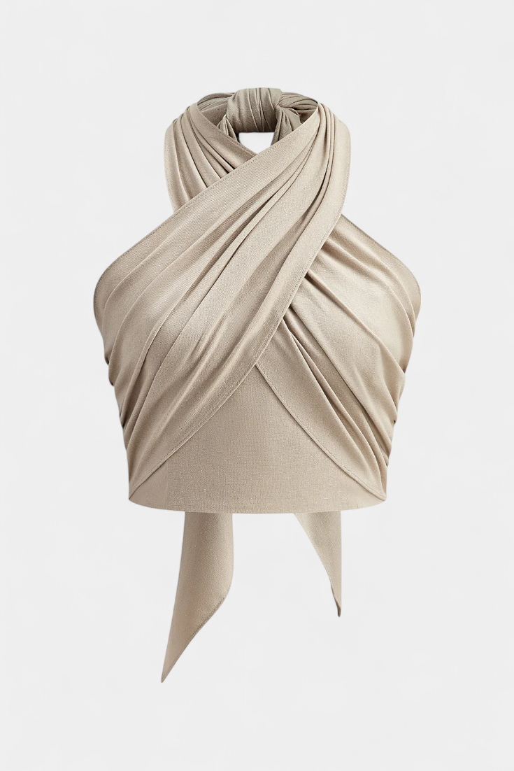 Karmena | Top Krustots bez Muguras s Mezglem a Haltera Stylu