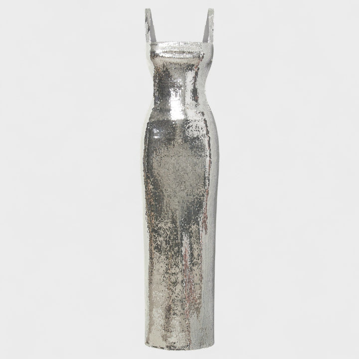 Petra | Jasné Stříbrné Večerní Šaty