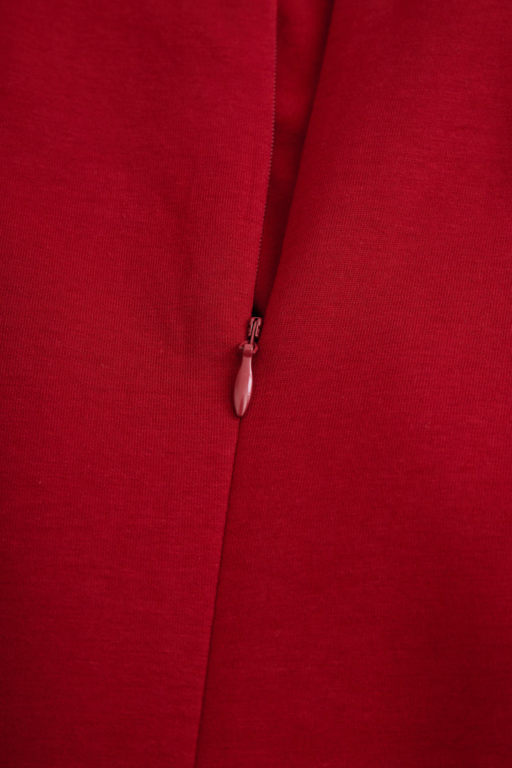 Ruby | Burgundská bezrukávová midi šaty