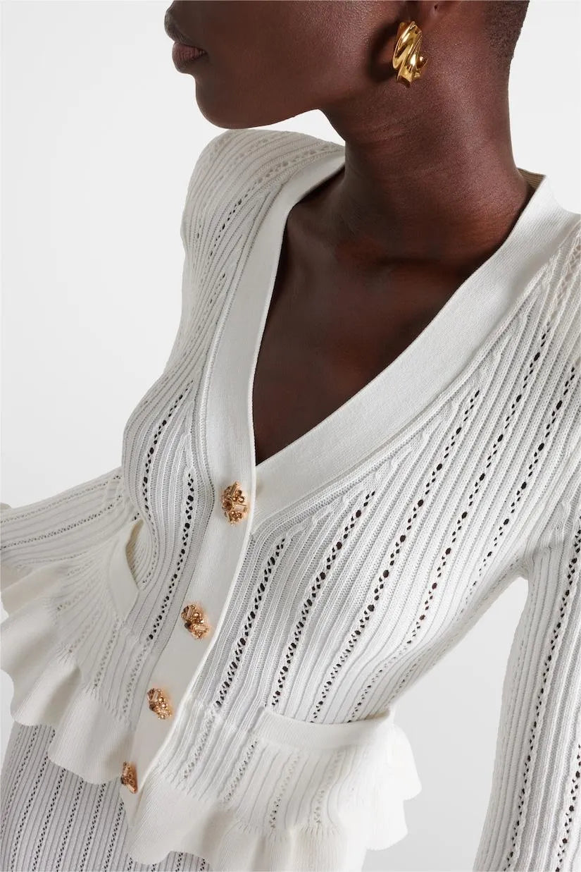 Prudence | Sada pletených midi šatů s knoflíky