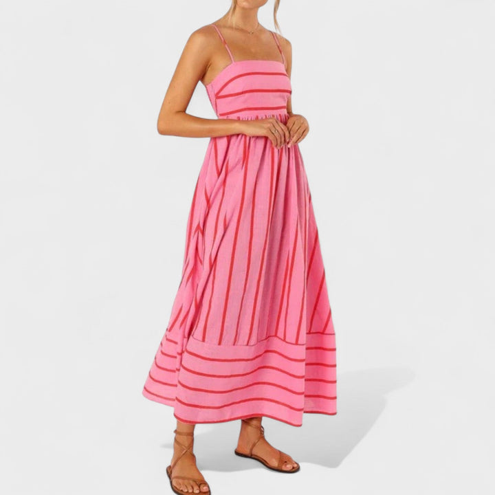 Isabel - Dlouhé šaty s pruhy