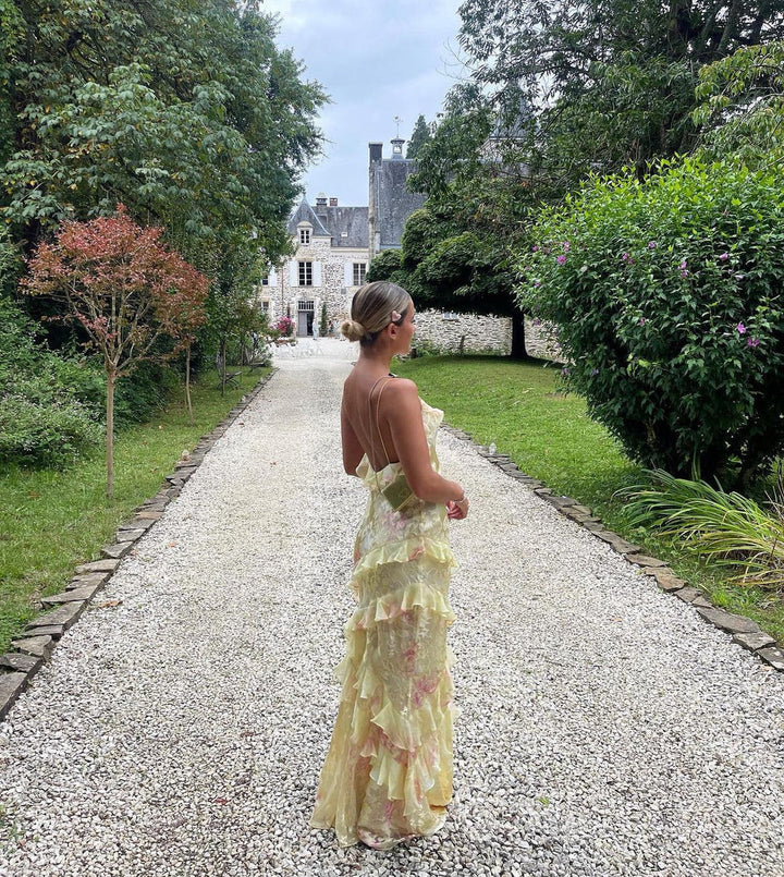 Julieta | Dlouhé Šaty s Volány – Šarmantní a Romantické