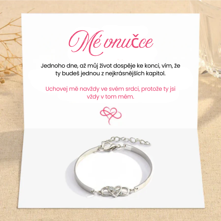 Mé vnučce – Uchovej mě ve svém srdci – Náramek věčnosti