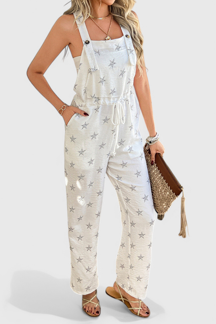 Bianca | Dámský dlouhý volný svetr s potiskem hvězd