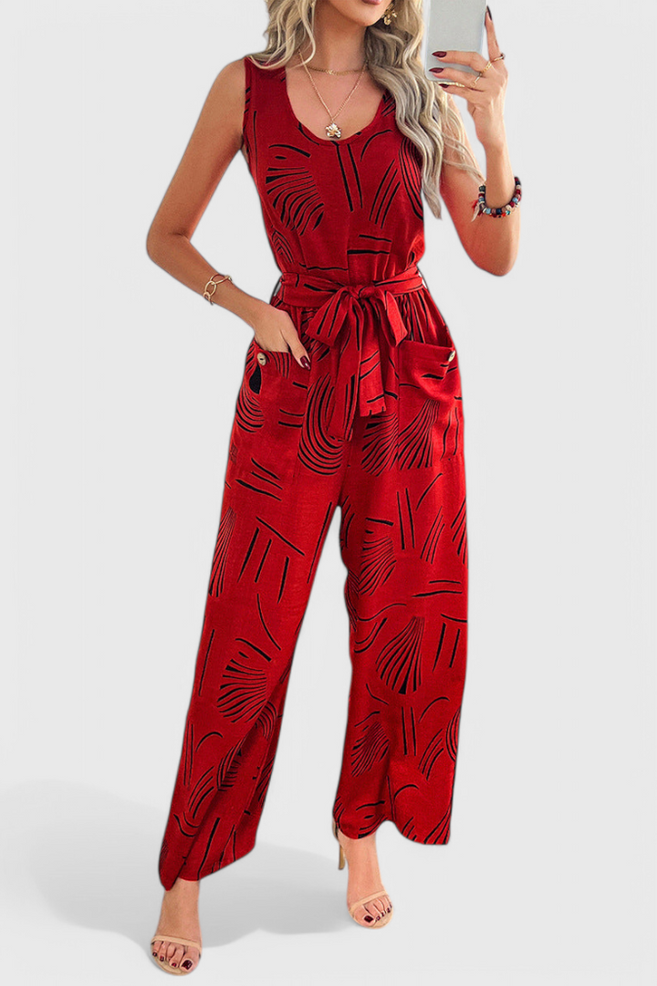 Riley | Bez Rukávů Lněný Overal