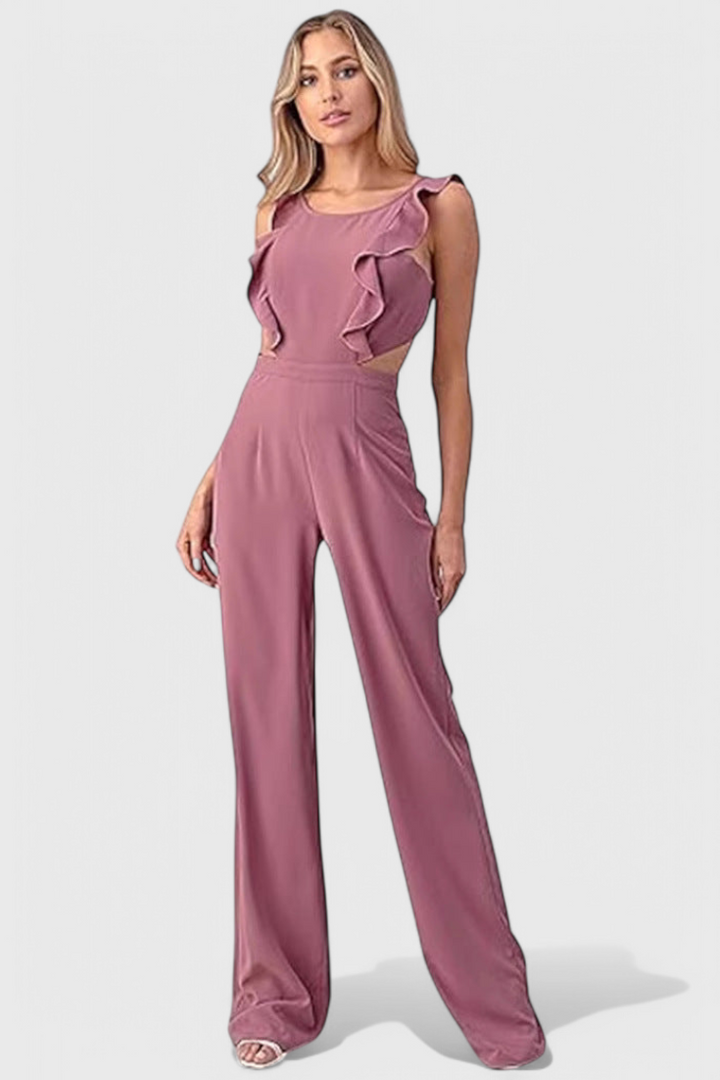 Chantal | Dámský overal s výstřihem a volány