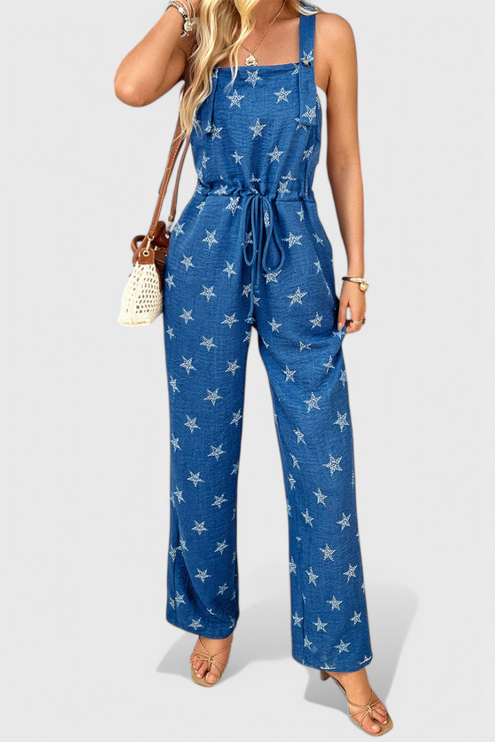 Bianca | Dámský dlouhý volný svetr s potiskem hvězd