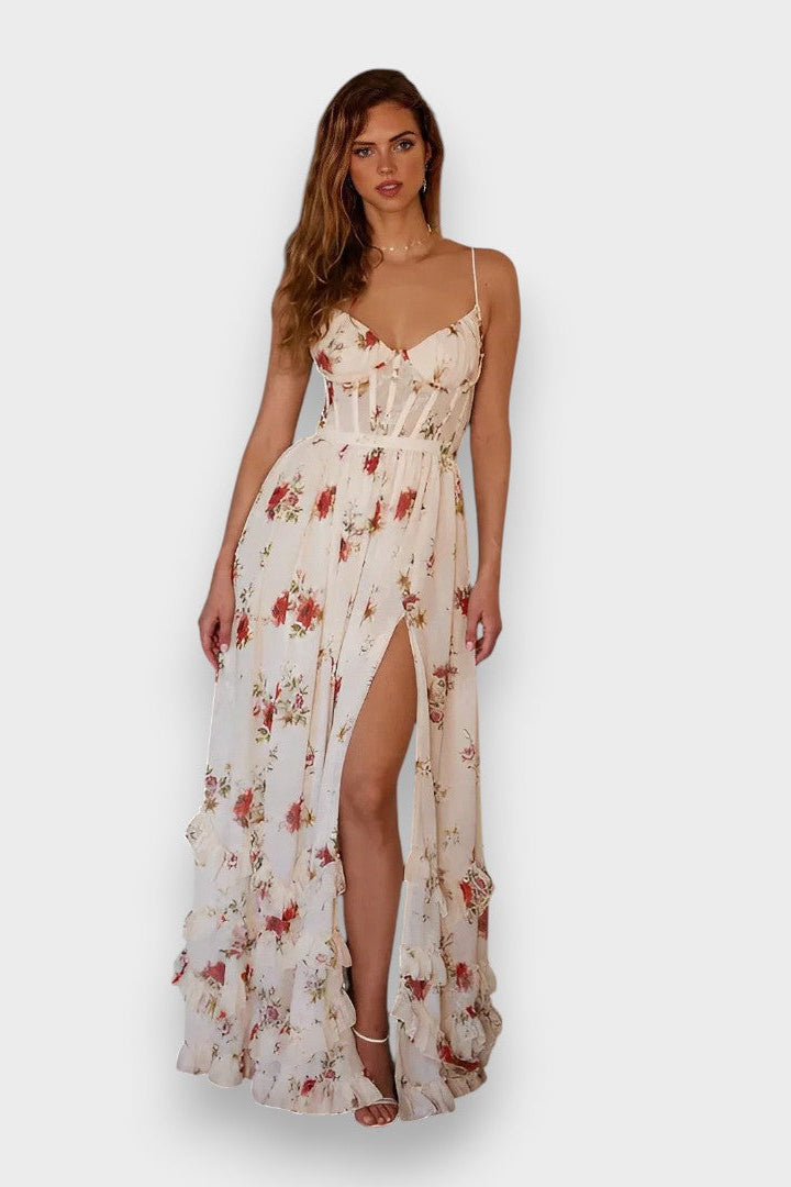 Sónia | Midi šaty s květinovým vzorem