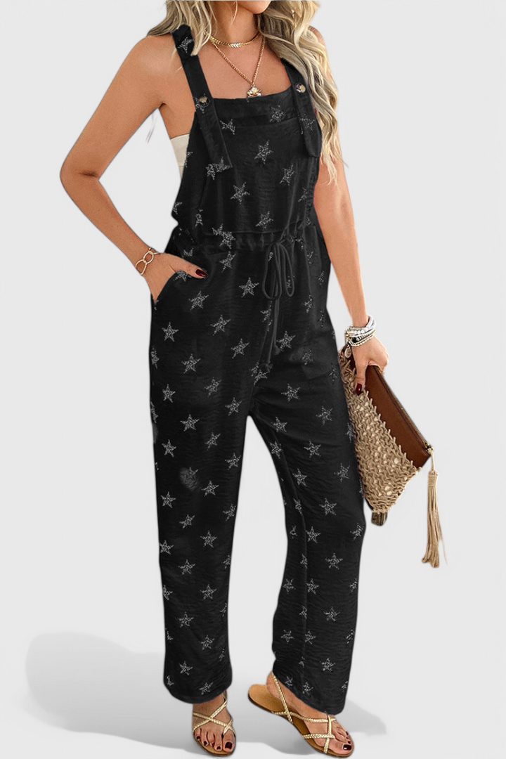 Bianca | Dámský dlouhý volný svetr s potiskem hvězd