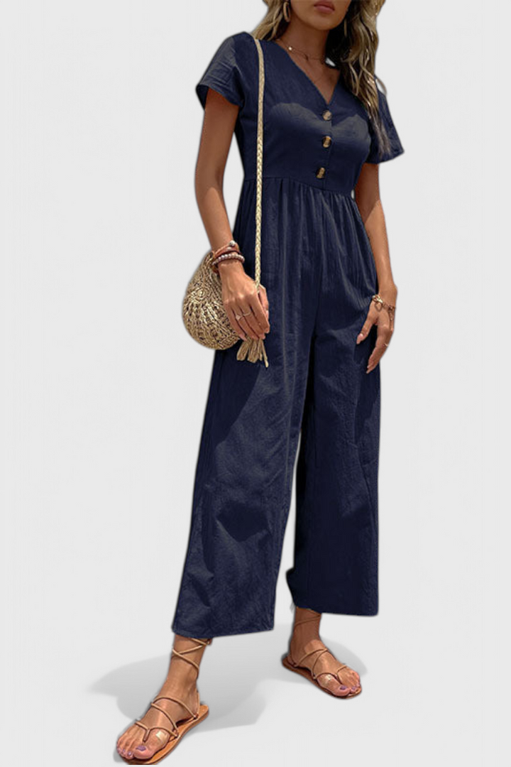 Kamila | Dámský overal s knoflíky vpředu